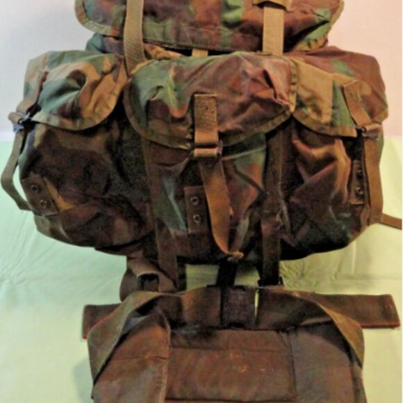 VINTAGE MILITARY WOODLAND BDU SIGNAL RTO SINCGARS RADIO RUCKSACK BAG LD ...